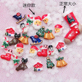50pcs Mini Christmas Manicure Bag Resin Accessories DIY Mobile Shell Material