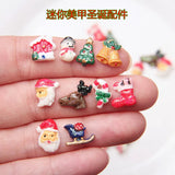 50pcs Mini Christmas Manicure Bag Resin Accessories DIY Mobile Shell Material
