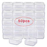 50pcs Mini Plastic Storage Containers Box Pill Medicine Holder Organizer Jewelry