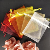 50pcs Mix Colors Christmas Organza Gift Bags Jewelry Bag Packaging Pouches