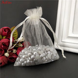 50pcs Mix Colors Christmas Organza Gift Bags Jewelry Bag Packaging Pouches