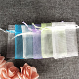 50pcs Mix Colors Christmas Organza Gift Bags Jewelry Bag Packaging Pouches