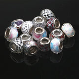 50pcs Resin Cut&Faceted Big Hole Loose Beads for European Jewelry Bracelet