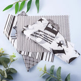 50pcs Mix Printed Plastic Bags with Handle for Shopping Jewelry Storage