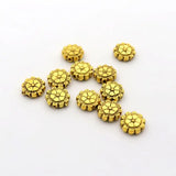 50Pcs Tibetan Silver Metal Spacer Loose Flower Bead for DIY Jewelry Making