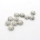 50Pcs Tibetan Silver Metal Spacer Loose Flower Bead for DIY Jewelry Making