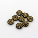 50Pcs Tibetan Silver Metal Spacer Loose Flower Bead for DIY Jewelry Making