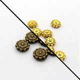 50Pcs Tibetan Silver Metal Spacer Loose Flower Bead for DIY Jewelry Making