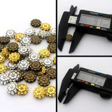 50Pcs Tibetan Silver Metal Spacer Loose Flower Bead for DIY Jewelry Making