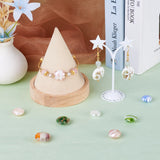 50pcs Mixed Flat Round Lampwork Beads for DIY Jewelry Making