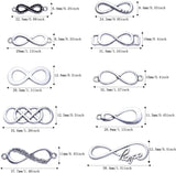 50pcs Mixed Infinity Symbol Charms Alloy Pendants DIY Necklace Bracelet Crafting