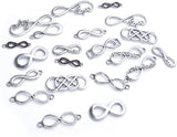 50pcs Mixed Infinity Symbol Charms Alloy Pendants DIY Necklace Bracelet Crafting