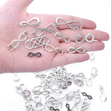 50pcs Mixed Infinity Symbol Charms Alloy Pendants DIY Necklace Bracelet Crafting