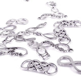 50pcs Mixed Infinity Symbol Charms Alloy Pendants DIY Necklace Bracelet Crafting
