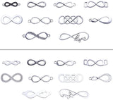 50pcs Mixed Infinity Symbol Charms Alloy Pendants DIY Necklace Bracelet Crafting