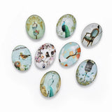 50pcs Mixed Pattern Glass Cabochons for DIY Jewelry Making