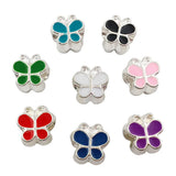 50pcs European Charms Butterfly Flower Spacer Beads for Bracelets Jewelry