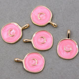 50pcs Moon Pentagram Alloy Enamel Charms for DIY Necklaces Bracelets