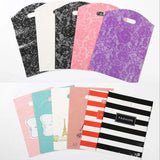 50pcs Jewelry Plastic Bag With Handles 15x20cm Boutique Gift Packaging Bag