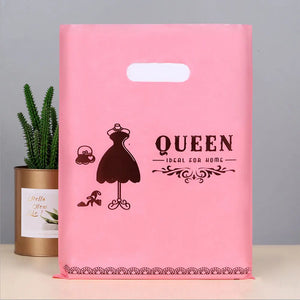 50pcs Plastic Handle Bag 15*20cm Small Jewelry Party Favor Bags