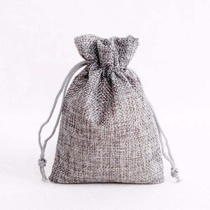 50pcs Multi-color Jute Drawstring Gift Bags Sacks Wedding Birthday Party Favors