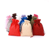 50pcs Multi-color Jute Drawstring Gift Bags Sacks Wedding Birthday Party Favors