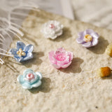50pcs Nail Art Decorations Crystal Epoxy Resin Mold Camellia Sinensis Nail Patch