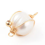 50pcs Freshwater Pearl Pendant & Stainless Steel Charms for Jewelry Making
