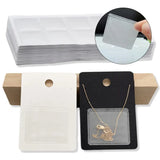 50pcs Adhesive Pouch for DIY Jewelry Necklace Chain 4.2x3.7 & 3.2x2.5cm