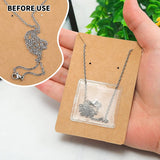 50pcs Adhesive Pouch for DIY Jewelry Necklace Chain 4.2x3.7 & 3.2x2.5cm