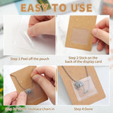 50pcs Adhesive Pouch for DIY Jewelry Necklace Chain 4.2x3.7 & 3.2x2.5cm