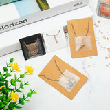 50pcs Adhesive Pouch for DIY Jewelry Necklace Chain 4.2x3.7 & 3.2x2.5cm