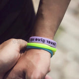 50pcs Glow-In-Dark Sports Bracelet, Never Give Up Motivational Wristband