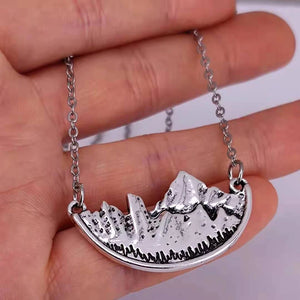 Adventure Awaits Mountain Landscape Charm Pendant for Women