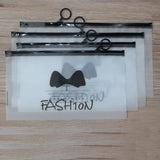 50pcs Clear Frosted Zipper Bag Travel Bra Socks Storage Jewelry Bags