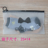 50pcs Clear Frosted Zipper Bag Travel Bra Socks Storage Jewelry Bags