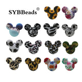 50pcs Mickey Baby Teething Silicone Beads for Jewelry Making