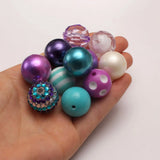 50pcs Ocean Style 20mm Mermaid Acrylic Beads Mix DIY Loose Beads Set