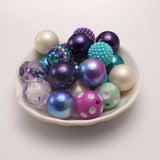 50pcs Ocean Style 20mm Mermaid Acrylic Beads Mix DIY Loose Beads Set
