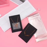 50pcs Opp Self-adhesive Plastic Bag Earrings Display Necklaces for Jewelry