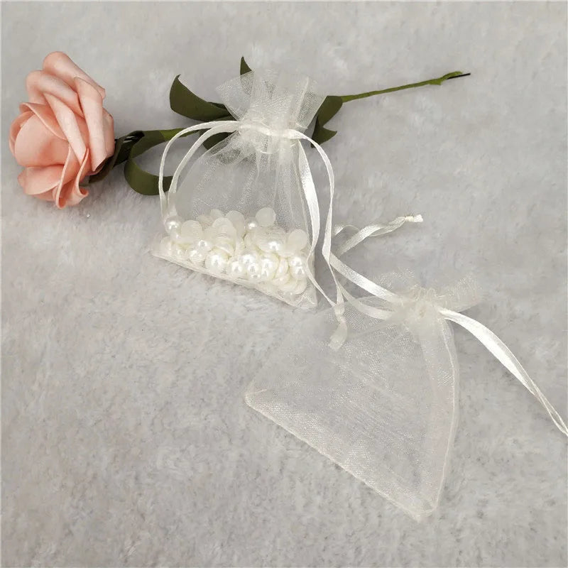 50pcs Organza Gift Bags 7x9 10x15 Wedding Party Decoration Candy Packaging