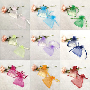 50pcs Organza Gift Bags 7x9 10x15 Wedding Party Decoration Candy Packaging