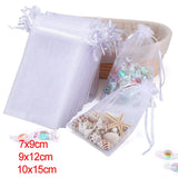 50pcs Organza Gift Bags Drawstring Party Bags 7x9 9x12