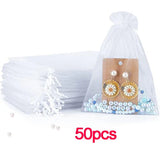 50pcs Organza Gift Bags Drawstring Party Bags 7x9 9x12