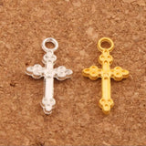 50pcs Oval Flower Cross Charm Beads Pendants DIY Jewelry