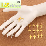 50pcs Oval Flower Cross Charm Beads Pendants DIY Jewelry