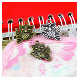 50pcs Owl Charms Antique Bronze/Silver Plated Zinc Alloy Pendants 20*17.4MM