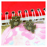 50pcs Owl Charms Antique Bronze/Silver Plated Zinc Alloy Pendants 20*17.4MM