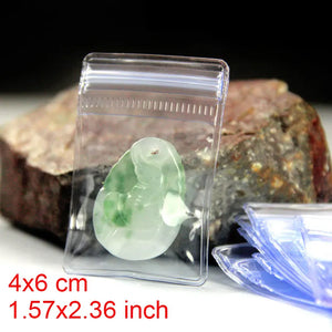 50pcs Clear PVC Zip Lock Bags for Jewelry Storage