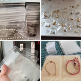 50pcs Clear PVC Zip Lock Bags for Jewelry Storage